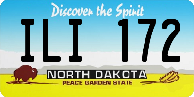 ND license plate ILI172
