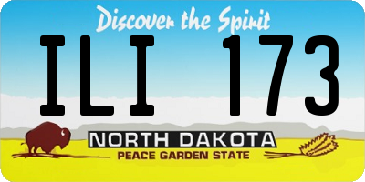 ND license plate ILI173