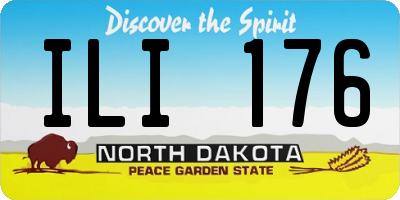 ND license plate ILI176