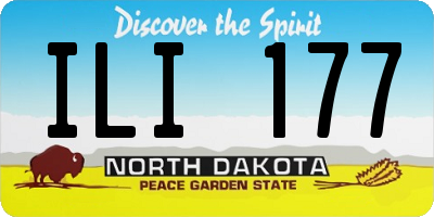 ND license plate ILI177