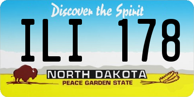 ND license plate ILI178