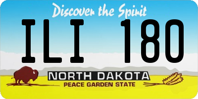 ND license plate ILI180