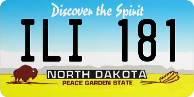 ND license plate ILI181