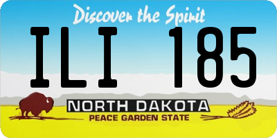 ND license plate ILI185