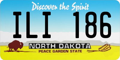 ND license plate ILI186