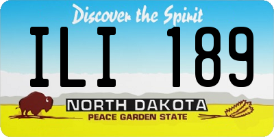ND license plate ILI189