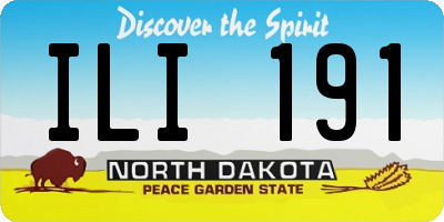 ND license plate ILI191