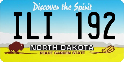 ND license plate ILI192
