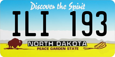 ND license plate ILI193