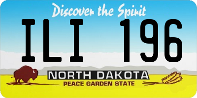 ND license plate ILI196