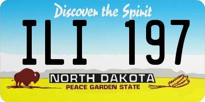ND license plate ILI197