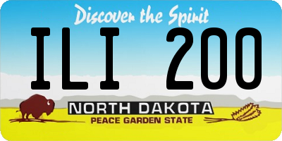 ND license plate ILI200