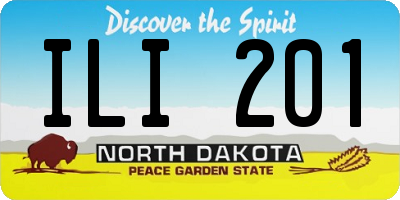 ND license plate ILI201