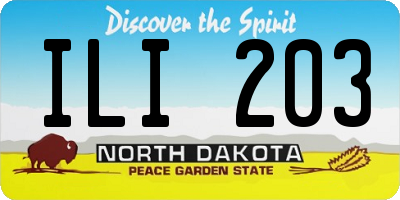 ND license plate ILI203