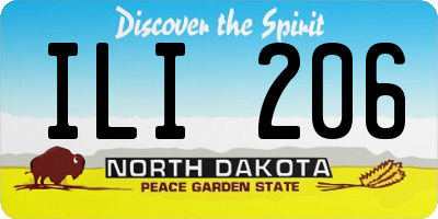 ND license plate ILI206