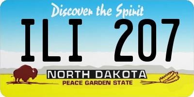 ND license plate ILI207