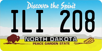 ND license plate ILI208
