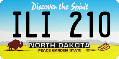 ND license plate ILI210