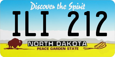 ND license plate ILI212