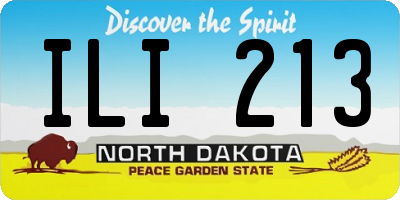ND license plate ILI213