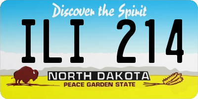 ND license plate ILI214