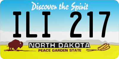 ND license plate ILI217