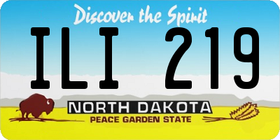 ND license plate ILI219