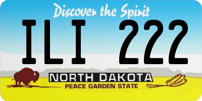 ND license plate ILI222