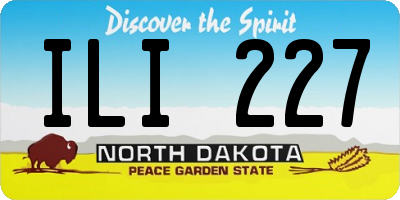 ND license plate ILI227