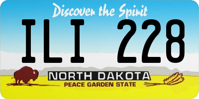 ND license plate ILI228