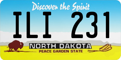 ND license plate ILI231