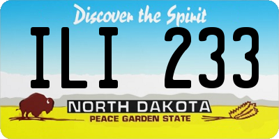 ND license plate ILI233
