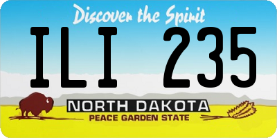 ND license plate ILI235