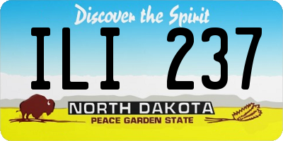ND license plate ILI237