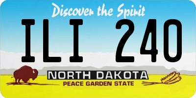 ND license plate ILI240