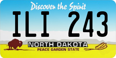 ND license plate ILI243