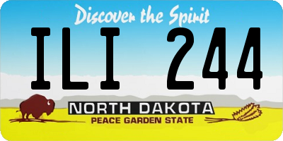 ND license plate ILI244