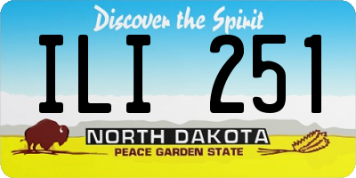 ND license plate ILI251