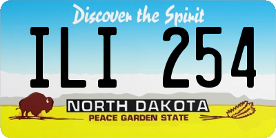 ND license plate ILI254