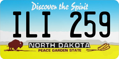ND license plate ILI259