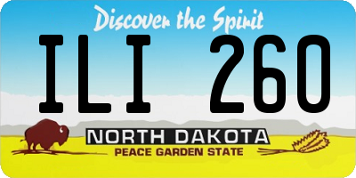 ND license plate ILI260