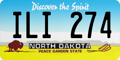ND license plate ILI274