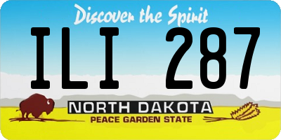 ND license plate ILI287