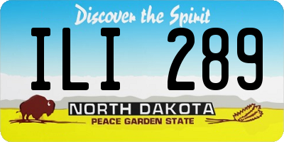 ND license plate ILI289