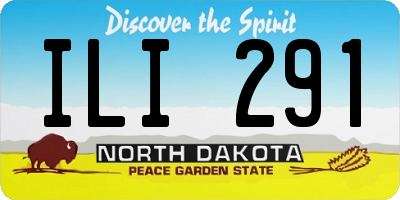 ND license plate ILI291