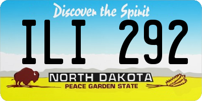 ND license plate ILI292