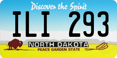 ND license plate ILI293