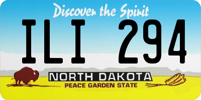 ND license plate ILI294