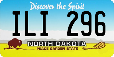 ND license plate ILI296