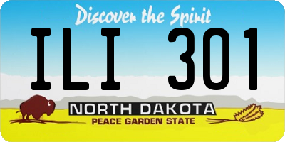 ND license plate ILI301